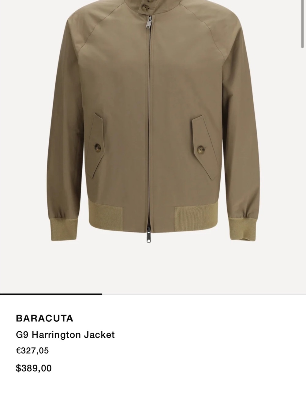 BARACUTA G9 Harrington Men's Khaki Bomber Jacket size 38 - Small - Picture 2 of 16
